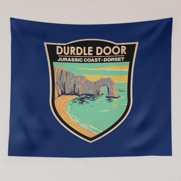 Item preview, Durdle Door On Jurassic Coast In Dorset England Badge designed and sold by KrisSidDesigns.