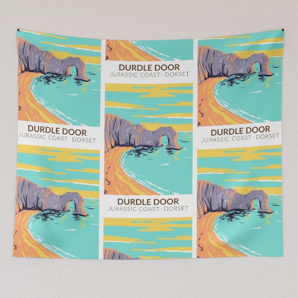 Item preview, Durdle Door On Jurassic Coast In Dorset England Vintage designed and sold by KrisSidDesigns.