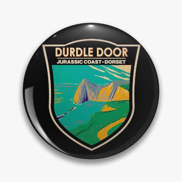 Item preview, Durdle Door On Man of War Bay In Dorset England Badge designed and sold by KrisSidDesigns.