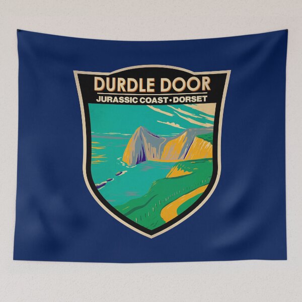 Item preview, Durdle Door On Man of War Bay In Dorset England Badge designed and sold by KrisSidDesigns.