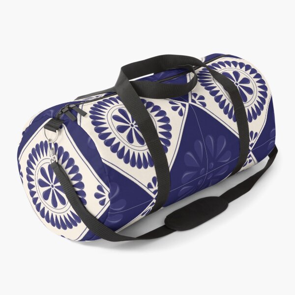 Item preview, Mexican Talavera Blue Floral Tile by Akbaly designed and sold by Akbaly.