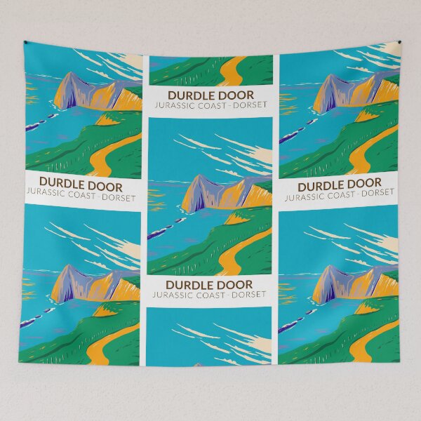 Item preview, Durdle Door On Man of War Bay In Dorset England Vintage designed and sold by KrisSidDesigns.