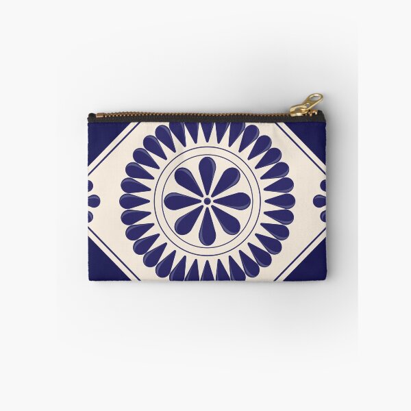 Item preview, Mexican Talavera Blue Floral Tile by Akbaly designed and sold by Akbaly.