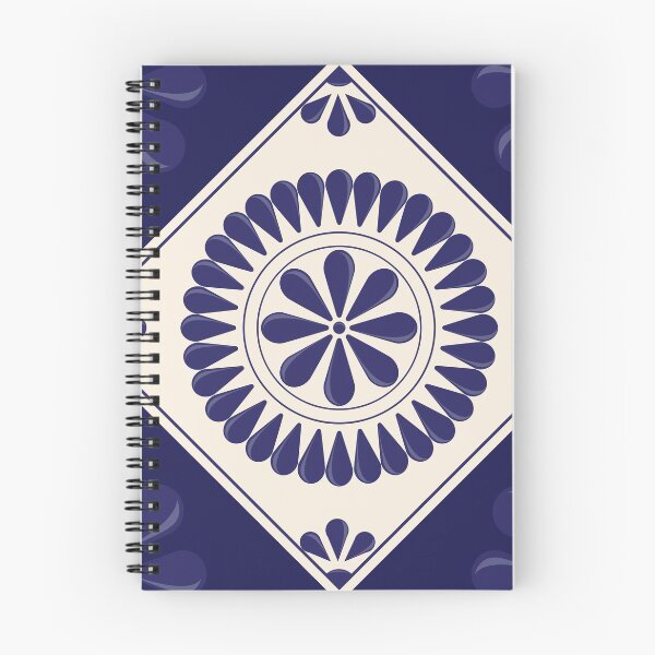 Item preview, Mexican Talavera Blue Floral Tile by Akbaly designed and sold by Akbaly.