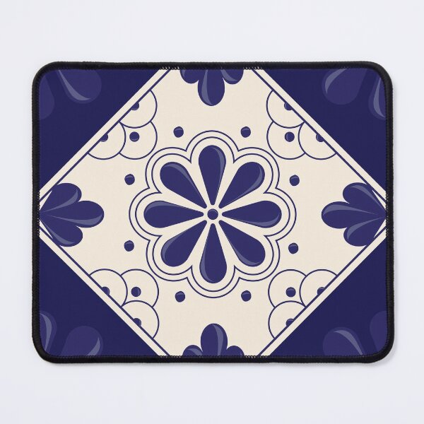 Item preview, Blue Floral Talavera Tile by Akbaly designed and sold by Akbaly.
