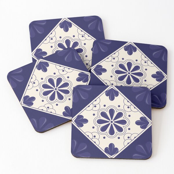 Item preview, Blue Floral Talavera Tile by Akbaly designed and sold by Akbaly.