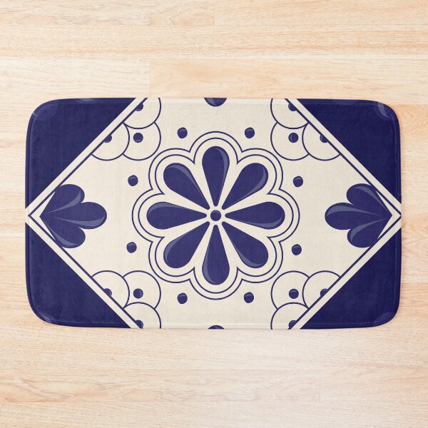 Item preview, Blue Floral Talavera Tile by Akbaly designed and sold by Akbaly.