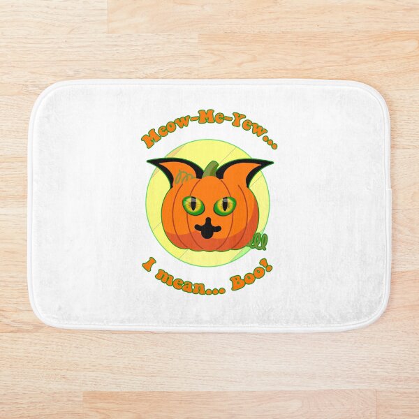 Item preview, Meow Me Yew Me-oo I Mean Boo Cute Creepy Funny Cat Jack O'Lantern Hallowe'en Design designed and sold by H3designs.