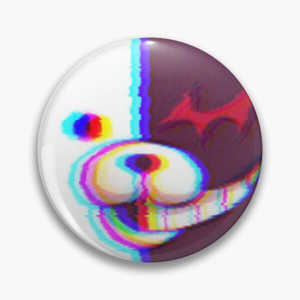 Item preview, Monokuma head (with glitch filter) designed and sold by MelosArtShop.