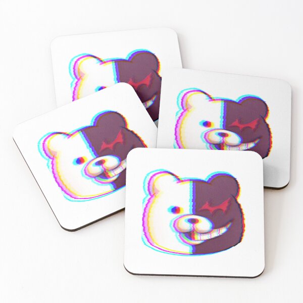 Item preview, Monokuma head (with glitch filter) designed and sold by MelosArtShop.