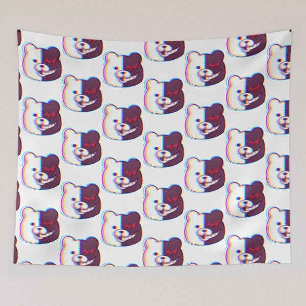 Item preview, Monokuma head (with glitch filter) designed and sold by MelosArtShop.