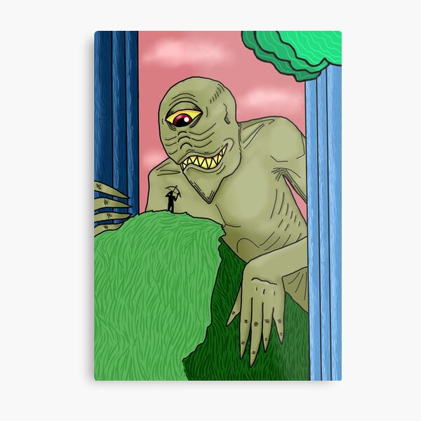 Curious Forest Creature Metal Print
