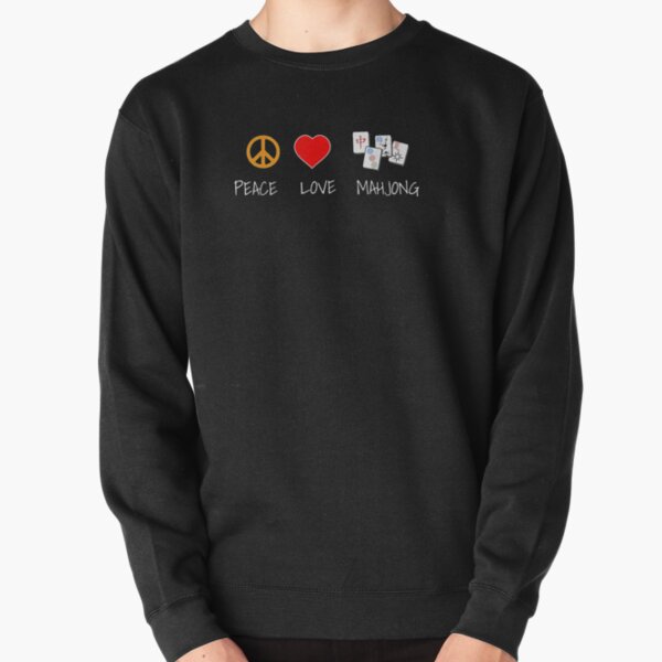 Peace Love Mahjong Pullover Sweatshirt