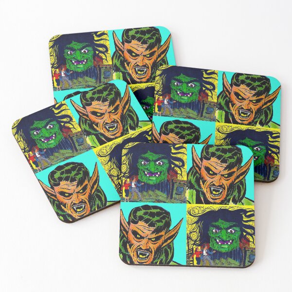 Item preview, Werewolf and witch vintage Comics, halloween pattern, scary, supernatural, powers, spells, tom keys designed and sold by Nostrathomas66.