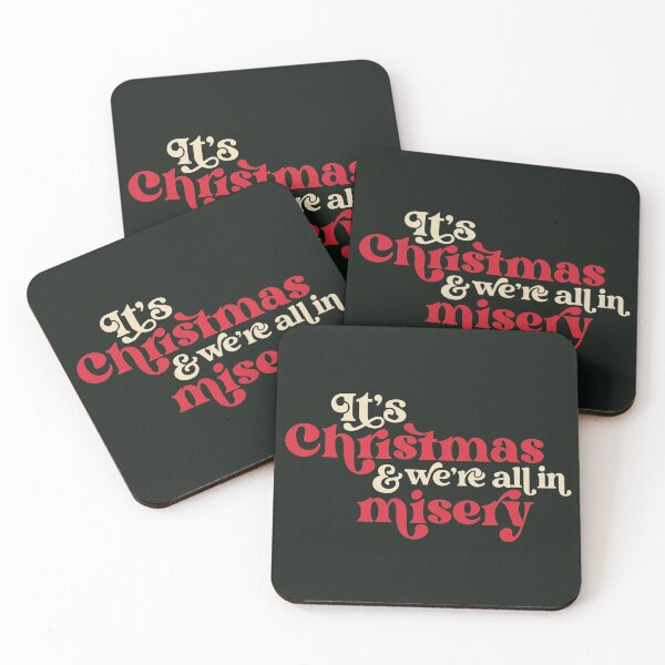 Item preview, It's Christmas and We're All in Misery // Retro Holiday Movie designed and sold by SLAG-Creative.