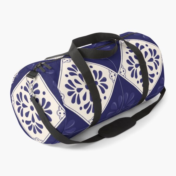 Item preview, Blue Abstract Floral Talavera Tile by Akbaly designed and sold by Akbaly.