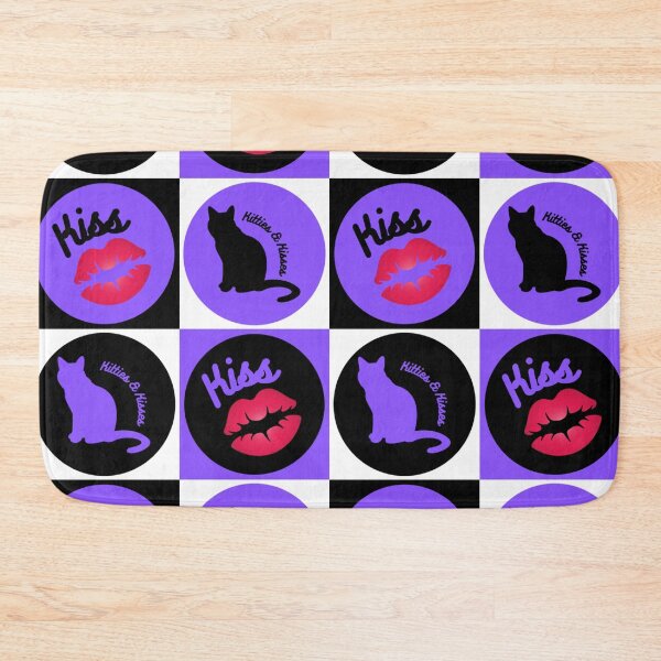 Item preview, Glam Cat Kitty - Kitties & Kisses Set, Purple & Black Large Pattern designed and sold by barronangMedia.