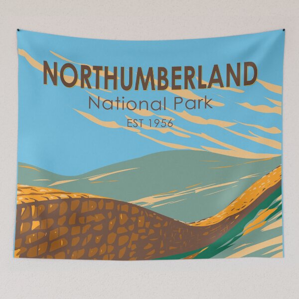 Item preview, Northumberland National Park Hadrians Wall England Vintage designed and sold by KrisSidDesigns.