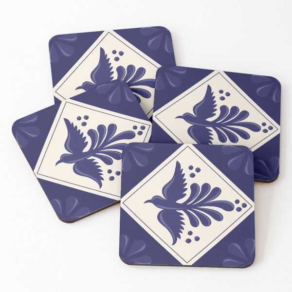 Item preview, Blue Talavera Tile, Flying Dove by Akbaly designed and sold by Akbaly.