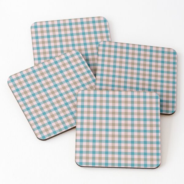 Item preview, Teal and taupe gingham  designed and sold by FrancesPoff.