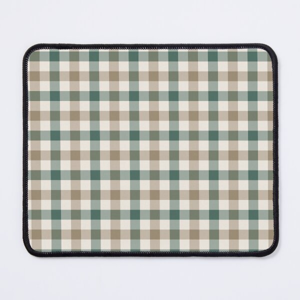 Item preview, Classic gingham check in taupe and forest green designed and sold by FrancesPoff.