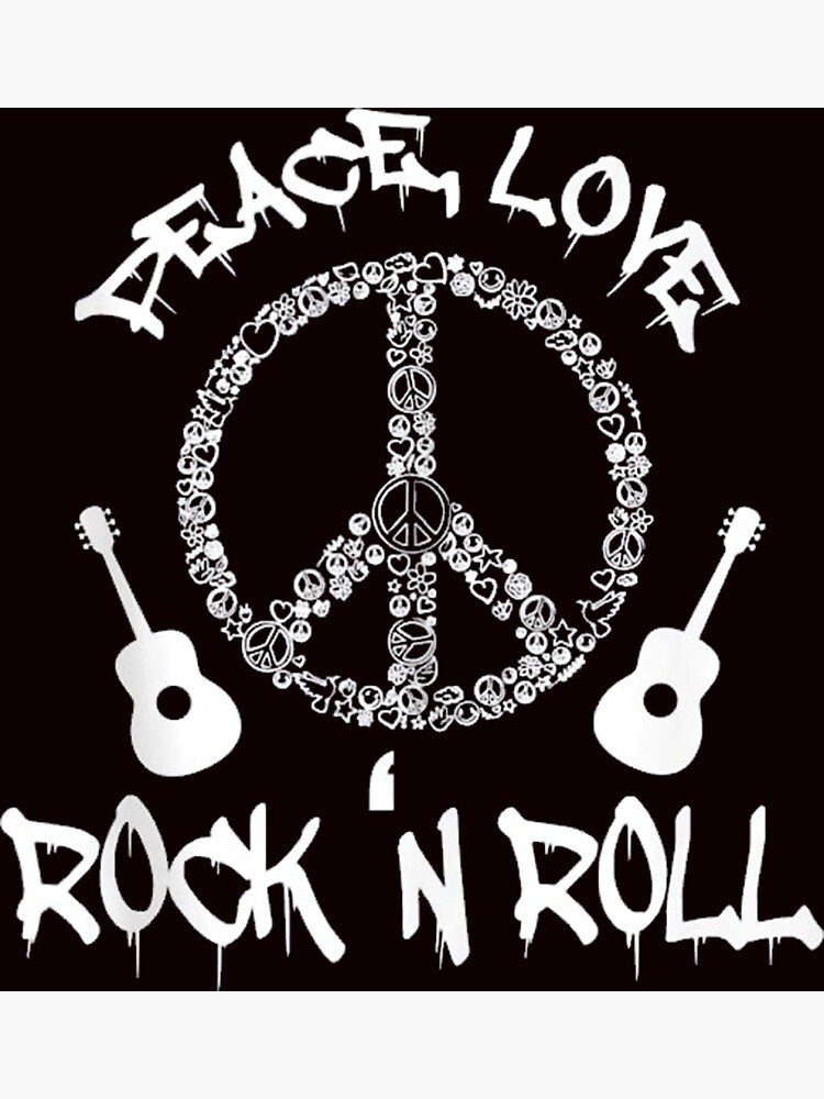 "Peace Love Rock and Roll" Poster for Sale by tokim2021 | Redbubble