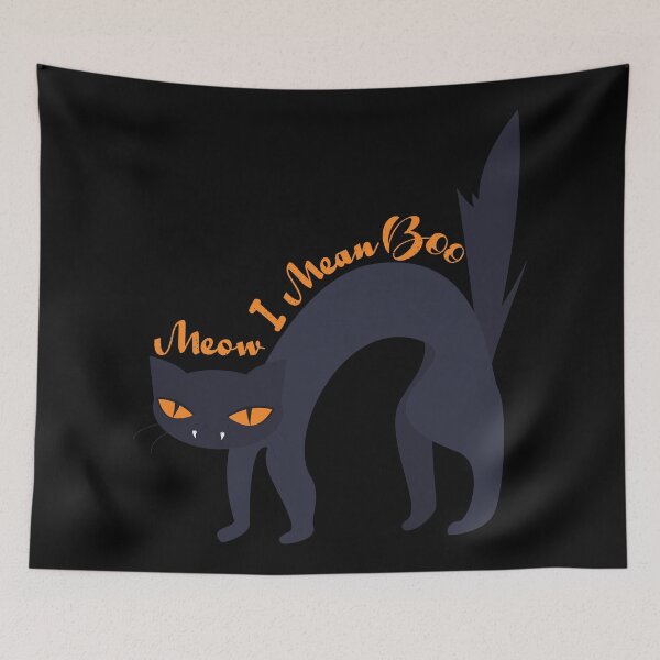 Item preview, Meow I Mean Boo Halloween spooky cat  designed and sold by HStudioPrints.