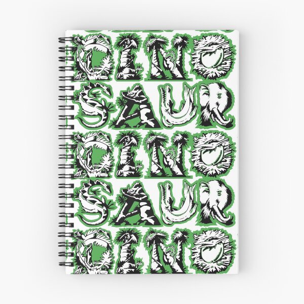Item preview, Dinosaurio escrito en letras con imágenes con acentos verdes designed and sold by OpenED360.