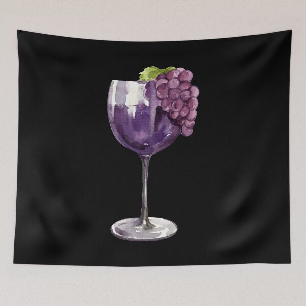 Item preview, Glass of Red Grape Wine designed and sold by Alicia Chee.