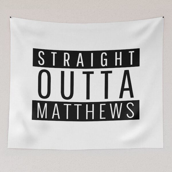 Item preview, Straight Outta Matthews North Carolina  designed and sold by Teelogic.