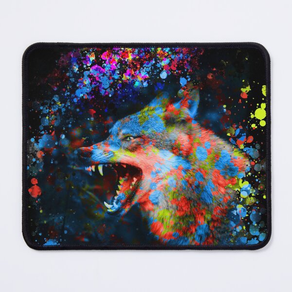 Item preview, Abstract colorful wolf designed and sold by Fakhri343.