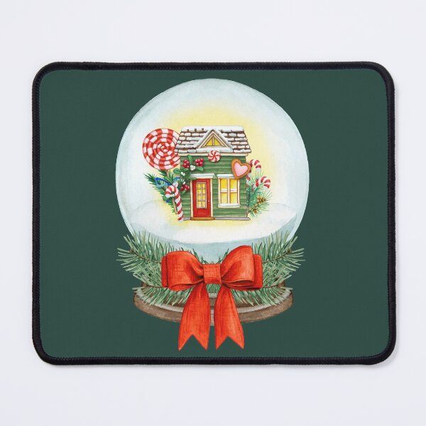 Item preview, Xmas Snow Globe With A Candycane Home designed and sold by Alicia Chee.