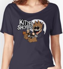 EDDSWORLD KITTEN SHOPPING Women's Relaxed Fit T-Shirt