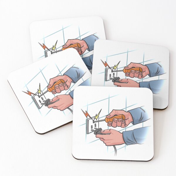 Item preview, Electrician, electrical lineman at work designed and sold by EngineersArt.
