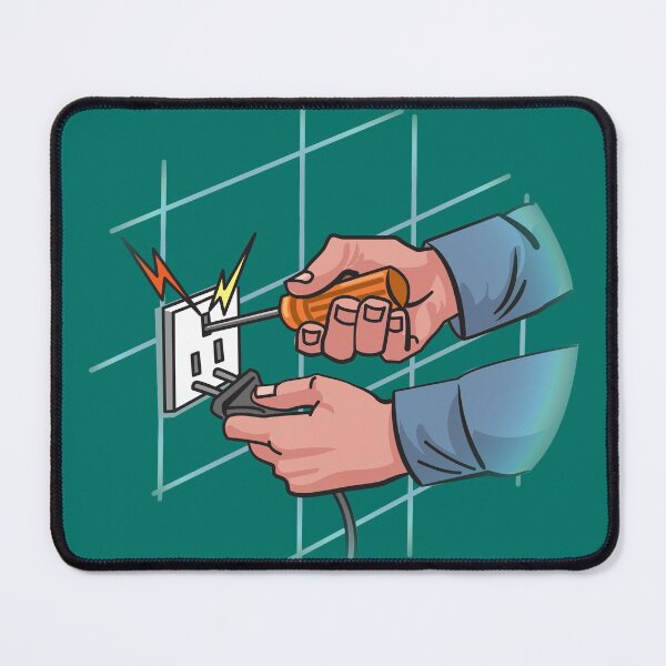 Item preview, Electrician, electrical lineman at work designed and sold by EngineersArt.