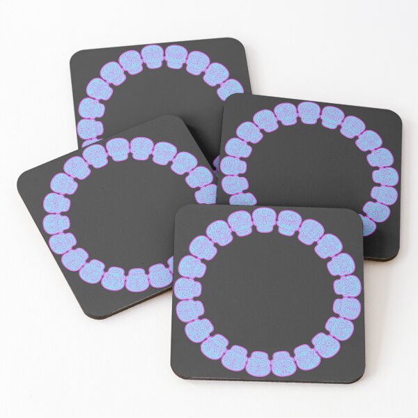 Item preview, Halloween Skull Circle - Neon Aqua Effect designed and sold by Chubuter.