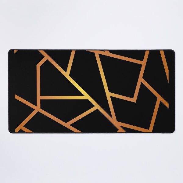 Black and Gold Desk Mat