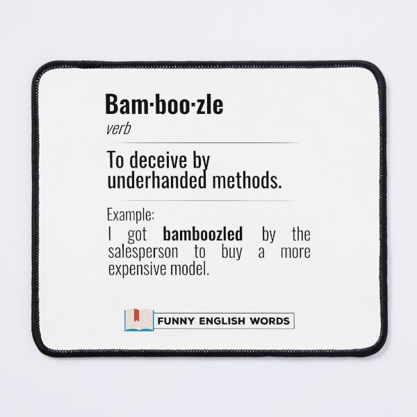 Item preview, English Funny Words - Bamboozle - fun Black text designed and sold by epicmarketing.