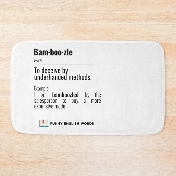 Item preview, English Funny Words - Bamboozle - fun Black text designed and sold by epicmarketing.