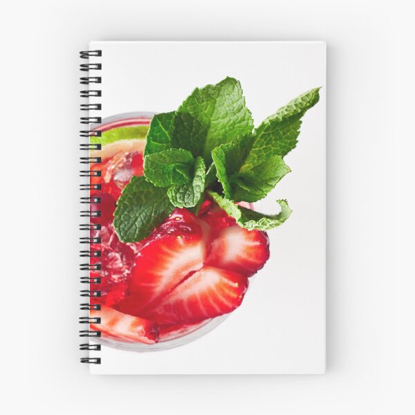Item preview, Healthy red berry cocktail with mint garnish. On white background. Top view. designed and sold by dariazu.