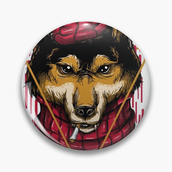 Item preview, Smoking Wolf With Red Hat designed and sold by ColorAsh.