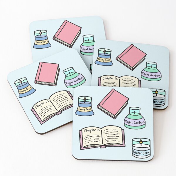 Item preview, Books And Candles Pattern - Blue designed and sold by BundaBear.