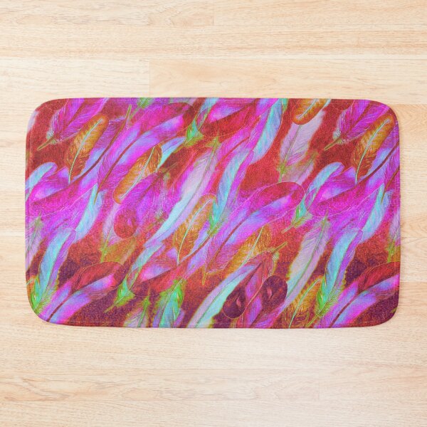 Item preview, Pink Psychedelic Watercolour Abstract Feathers / Seamless Repeat Pattern designed and sold by wild.geranium.design.