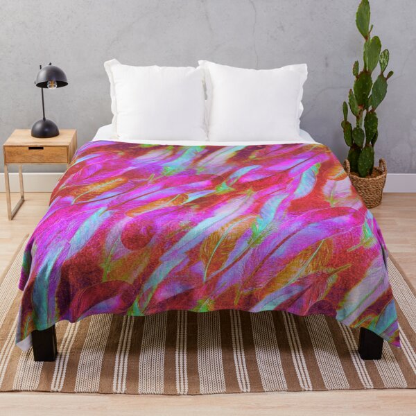 Item preview, Pink Psychedelic Watercolour Abstract Feathers / Seamless Repeat Pattern designed and sold by wild.geranium.design.