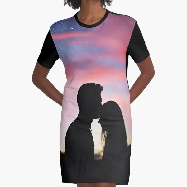 Girl and Boy Graphic T-Shirt Dress