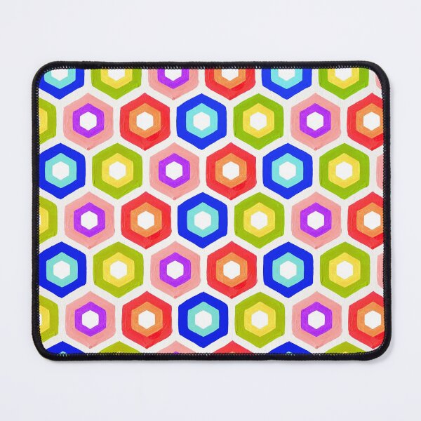 Item preview, Hexagon Honeycomb Pattern – Rainbow designed and sold by Cat Coquillette.
