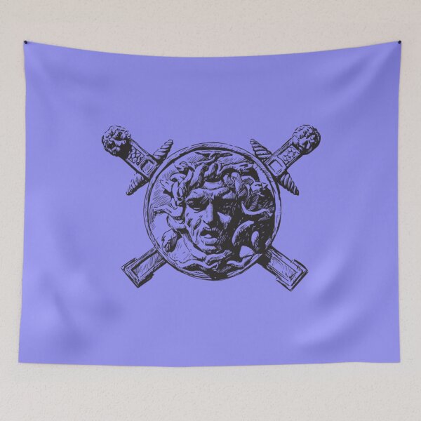 Item preview, Medusa Gorgon Head Shield and Swords  designed and sold by PhillipTee.
