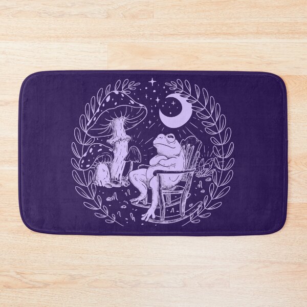 Item preview, Goblincore Aesthetic Cottagecore Frog Chilling - waiting for mushrooms to grow - Weirdcore Dreamcore Mycology Fungi Shrooms Forager Foraging Pet Mat Bandana Phrog designed and sold by Any Color Designs.