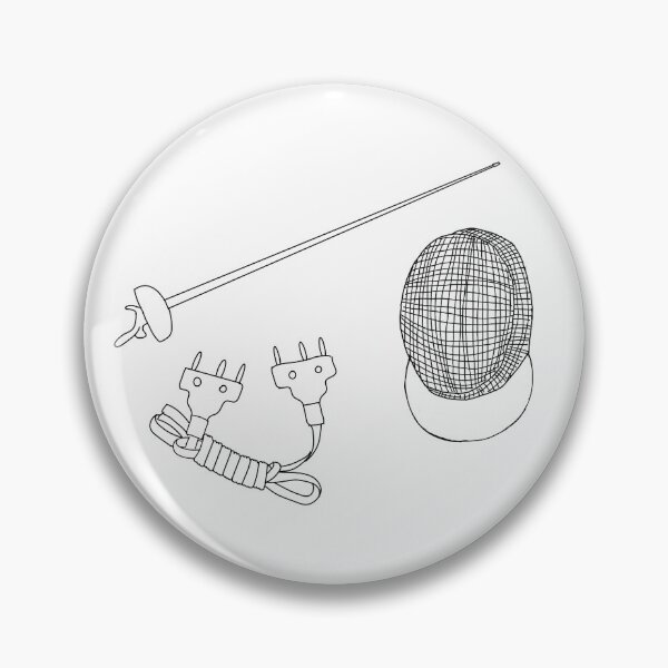 Item preview, Epee Fencing pattern in White designed and sold by Kat Iti.