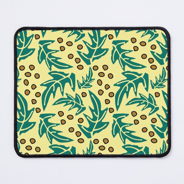 Item preview, Fiesta Leaf pattern in Buttercream and Emerald designed and sold by Stephanie J Lewis.